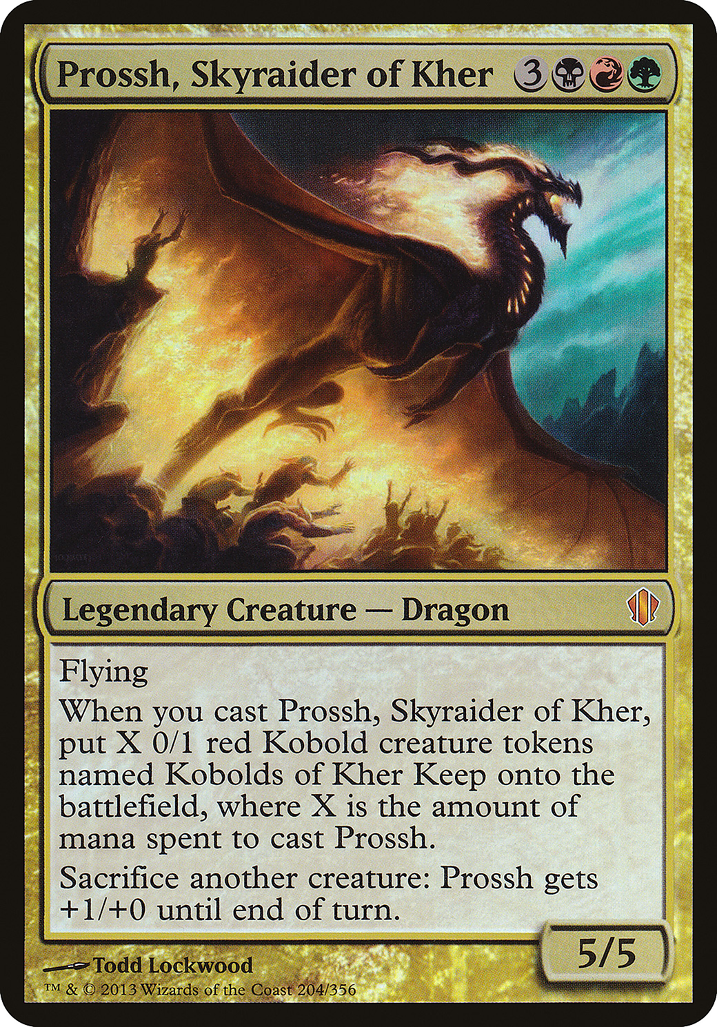 Image of Prossh, Skyraider of Kher (Commander 2013) (OVER-204) - Commander 2013 Oversized Foil