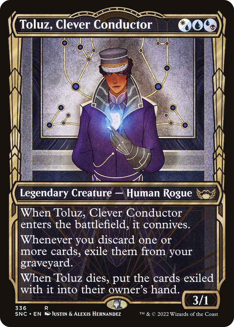 Image of Toluz, Clever Conductor (Showcase) (SNC-336) - Streets of New Capenna: (Showcase) Foil