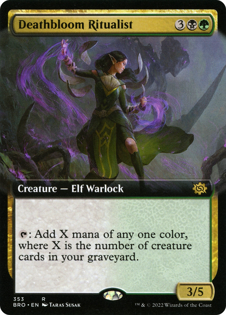 Image of Deathbloom Ritualist (Extended Art) (BRO-353) - The Brothers' War: (Extended Art) Foil