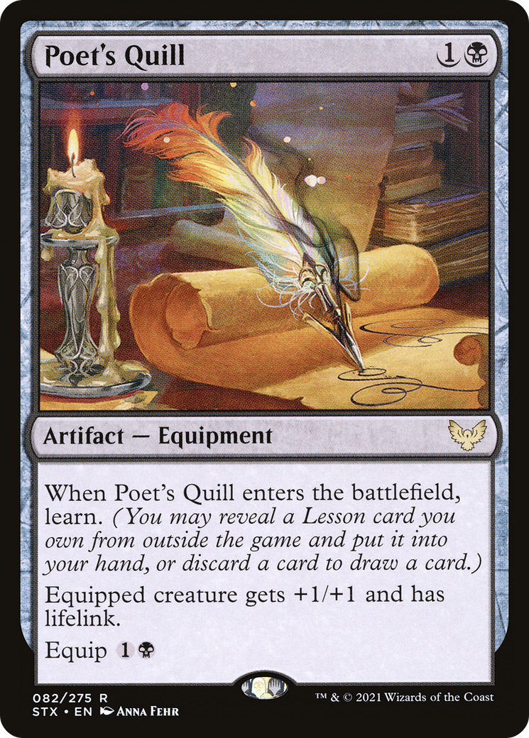Image of Poet's Quill (STX-082) - Strixhaven: School of Mages