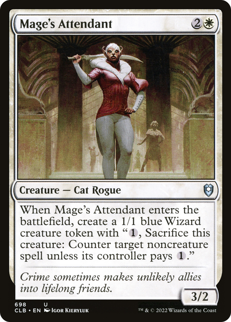 Image of Mage's Attendant (CLB-698) - Commander Legends: Battle for Baldur's Gate
