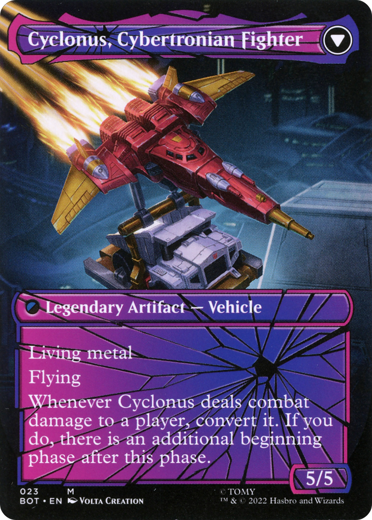 Image of Cyclonus, the Saboteur (Shattered Glass) (BOT-023) - Transformers: (convertdfc, shatteredglass) (Borderless)