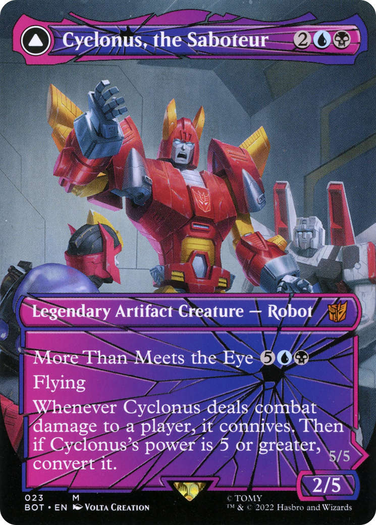 Image of Cyclonus, the Saboteur (Shattered Glass) (BOT-023) - Transformers: (convertdfc, shatteredglass) (Borderless)