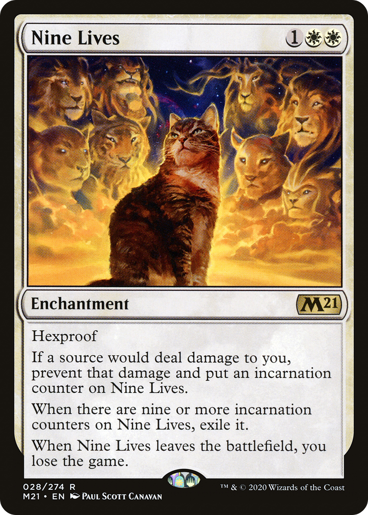 Image of Nine Lives (M21-028) - Core Set 2021 Foil