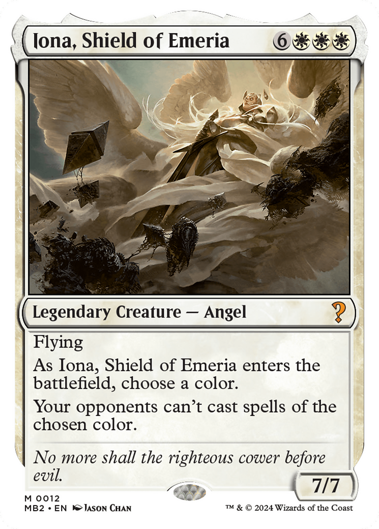 Image of Iona, Shield of Emeria (White Border) (MB2-012) - Mystery Booster 2