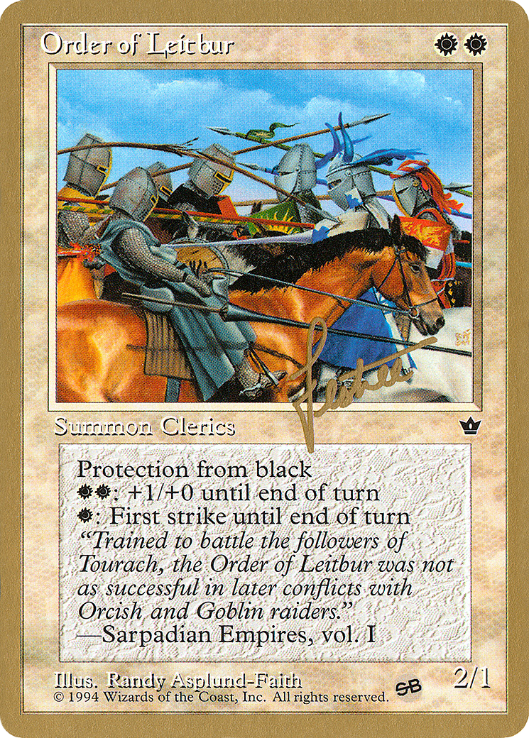 Image of Order of Leitbur (Group) - 1996 Bertrand Lestree (FEM) (SB) (WCD-) - Pro Tour Collector Set