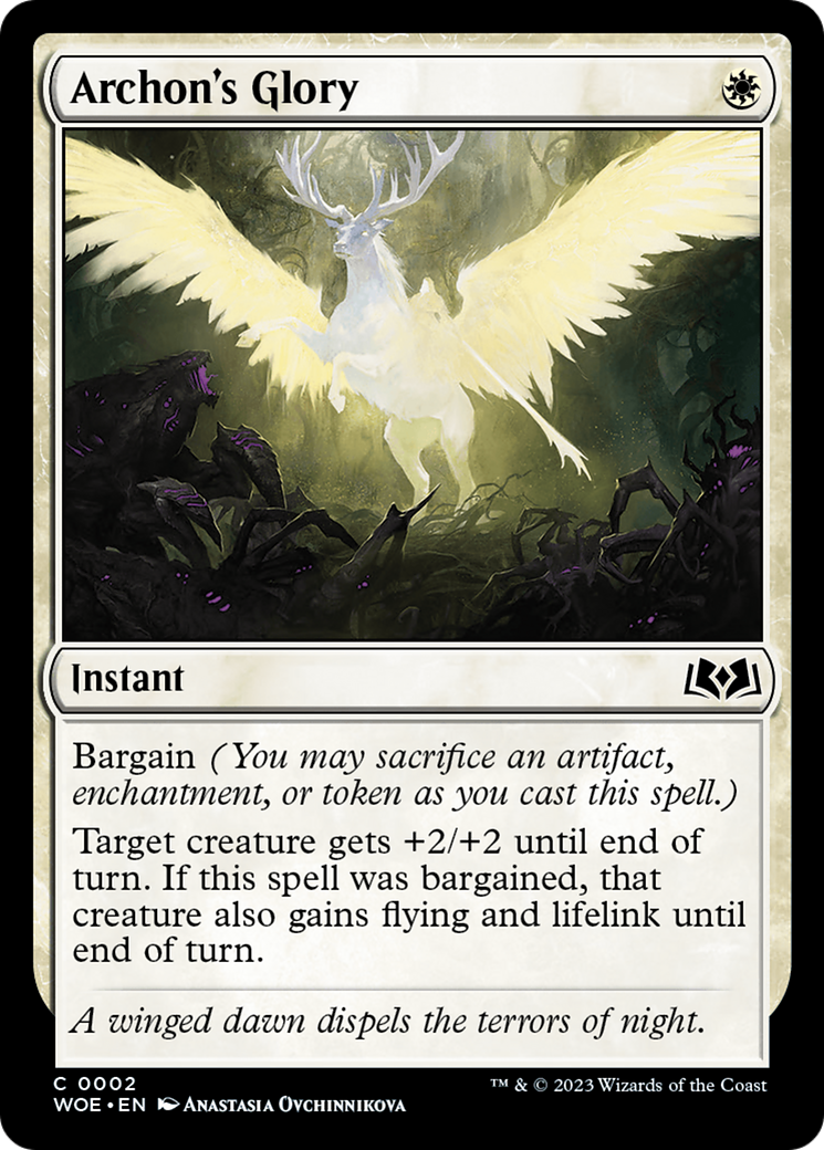 Image of Archon's Glory (WOE-002) - Wilds of Eldraine Foil
