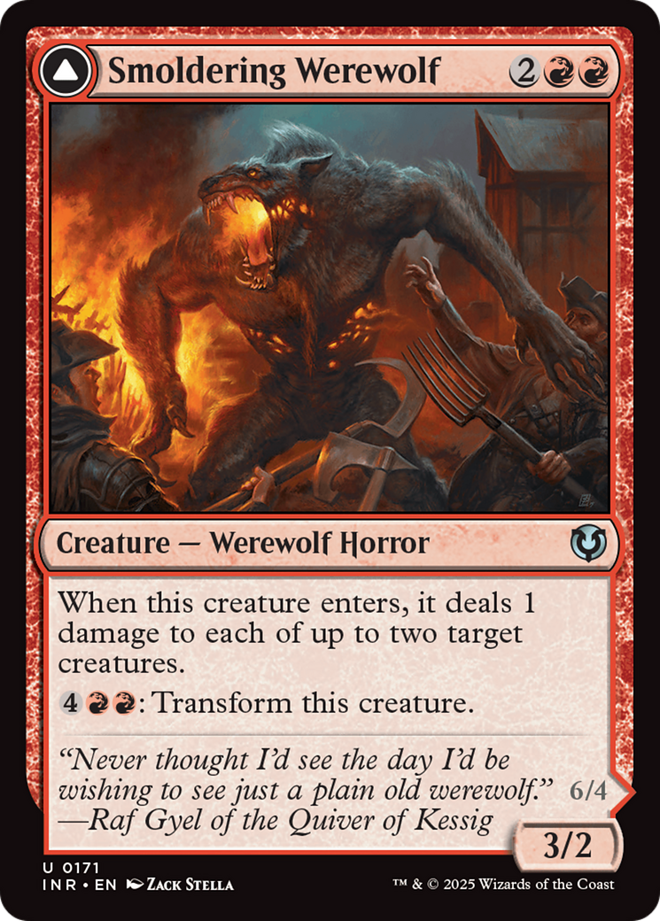 Image of Smoldering Werewolf (INR-171) - Innistrad Remastered Foil