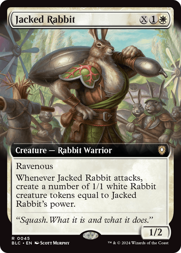 Image of Jacked Rabbit (Extended Art) (BLC-045) - Bloomburrow Commander: (Extended Art)