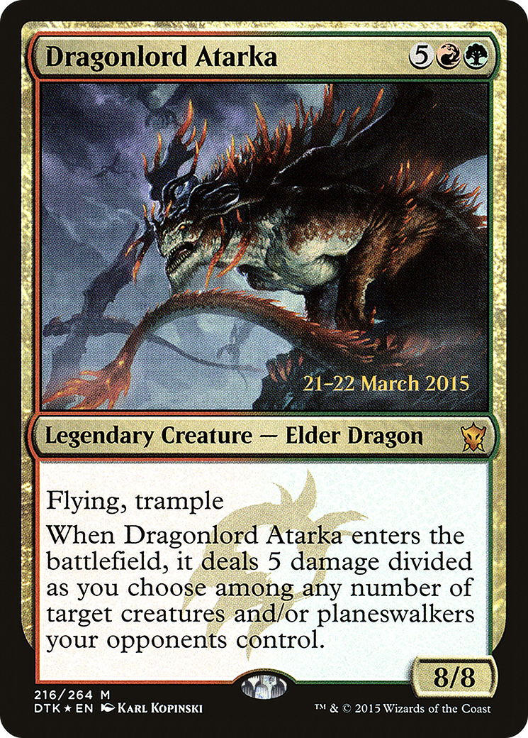 Image of Dragonlord Atarka (PRE-216) - Dragons of Tarkir Promos Foil