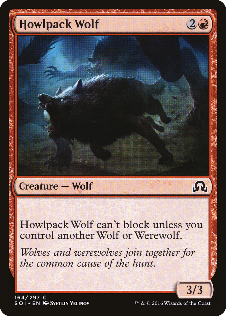 Image of Howlpack Wolf (SOI-164) - Shadows over Innistrad Foil