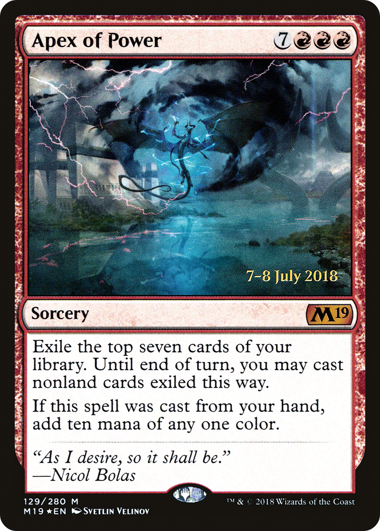 Image of Apex of Power (PRE-129) - Core Set 2019 Promos Foil
