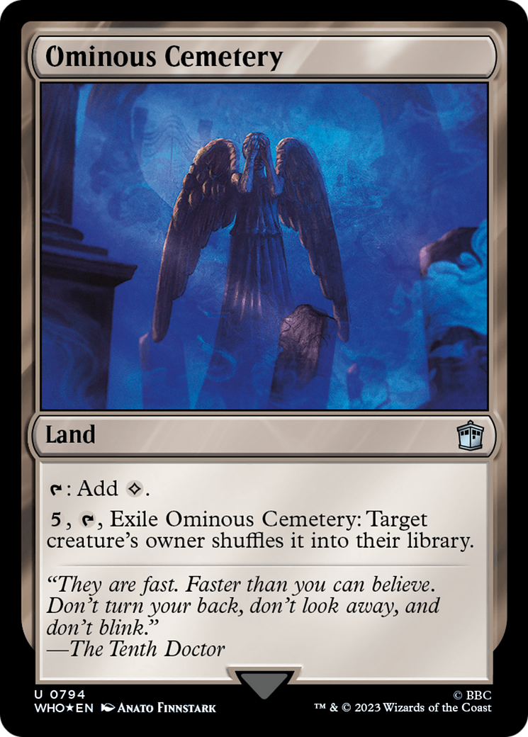Image of Ominous Cemetery (Surge Foil) (WHO-794) - Doctor Who Foil