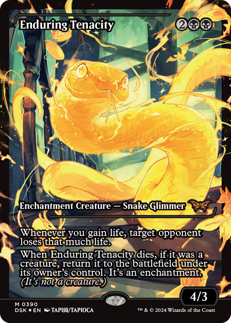 Image of Enduring Tenacity (Japan Showcase) (DSK-390) - Duskmourn: House of Horror: (Showcase) Foil