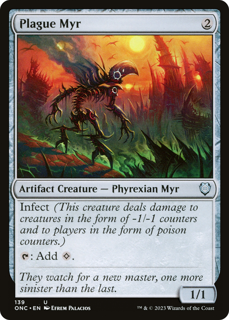 Image of Plague Myr (ONC-139) - Phyrexia: All Will Be One Commander