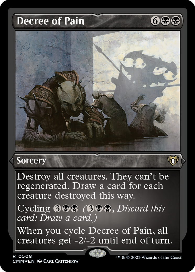 Image of Decree of Pain (CMM-508) - Commander Masters Etched Foil