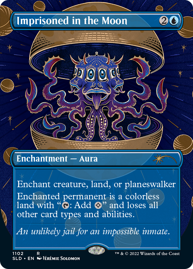 Image of Imprisoned in the Moon (Borderless) (SLD-1102) - Secret Lair Drop (Borderless) Foil