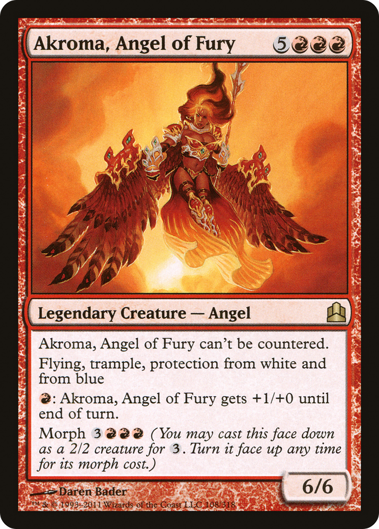 Image of Akroma, Angel of Fury (CMD-108) - Commander 2011
