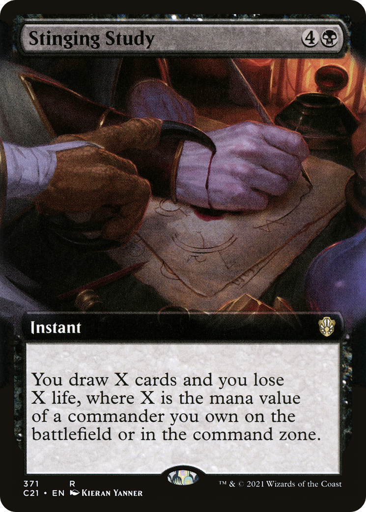 Image of Stinging Study (Extended Art) (C21-371) - Commander 2021: (Extended Art)