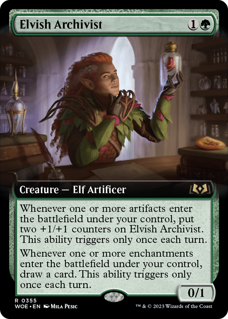 Image of Elvish Archivist (Extended Art) (WOE-355) - Wilds of Eldraine: (Extended Art) Foil