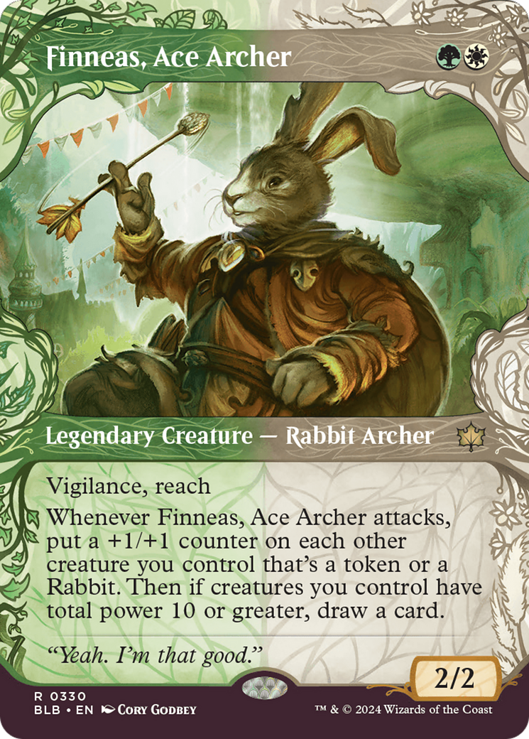 Image of Finneas, Ace Archer (Showcase) (BLB-330) - Bloomburrow: (Showcase) (Borderless)