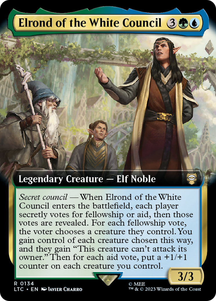 Image of Elrond of the White Council (Extended Art) (LTC-134) - Tales of Middle-earth Commander: (Extended Art) Foil