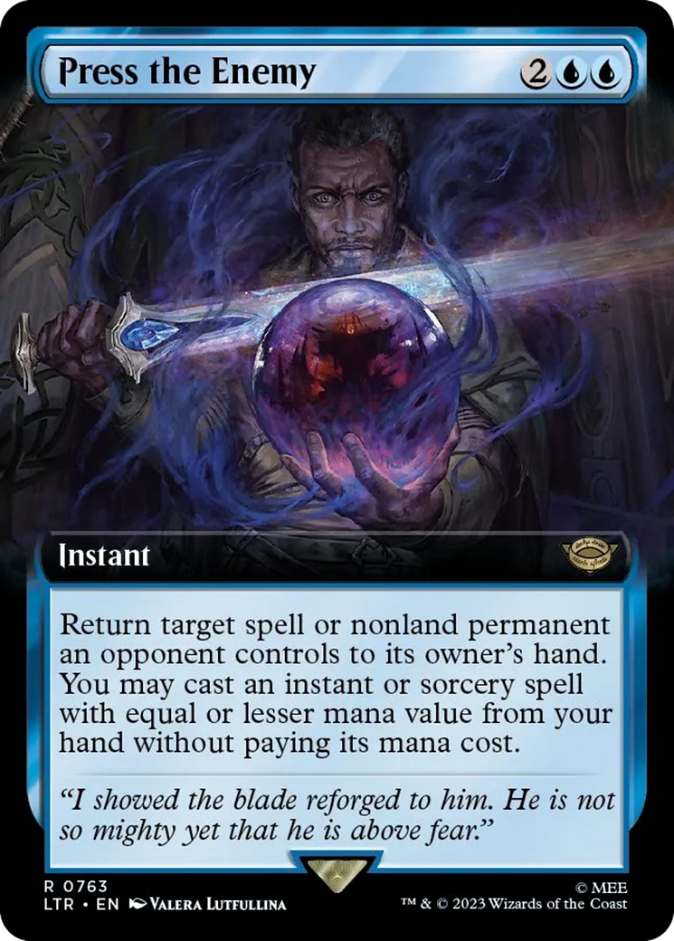 Image of Press the Enemy (Extended Art) (Surge Foil) (LTR-763) - The Lord of the Rings: Tales of Middle-earth: (Extended Art) Foil