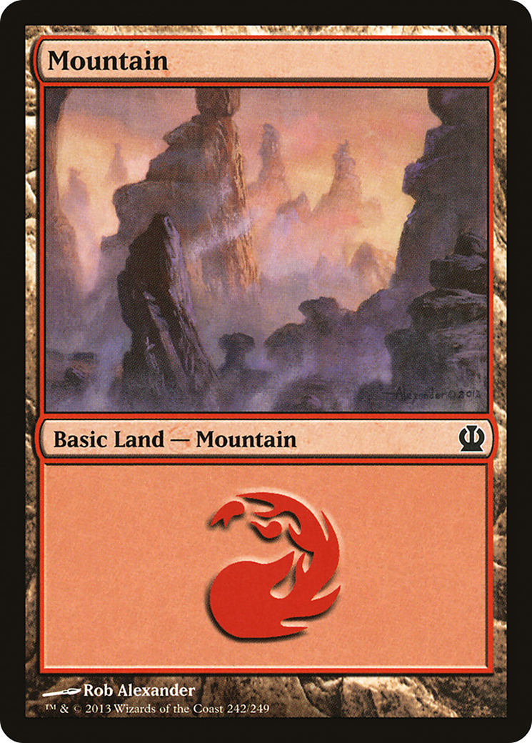 Image of Mountain (242) (THS-242) - Theros Foil