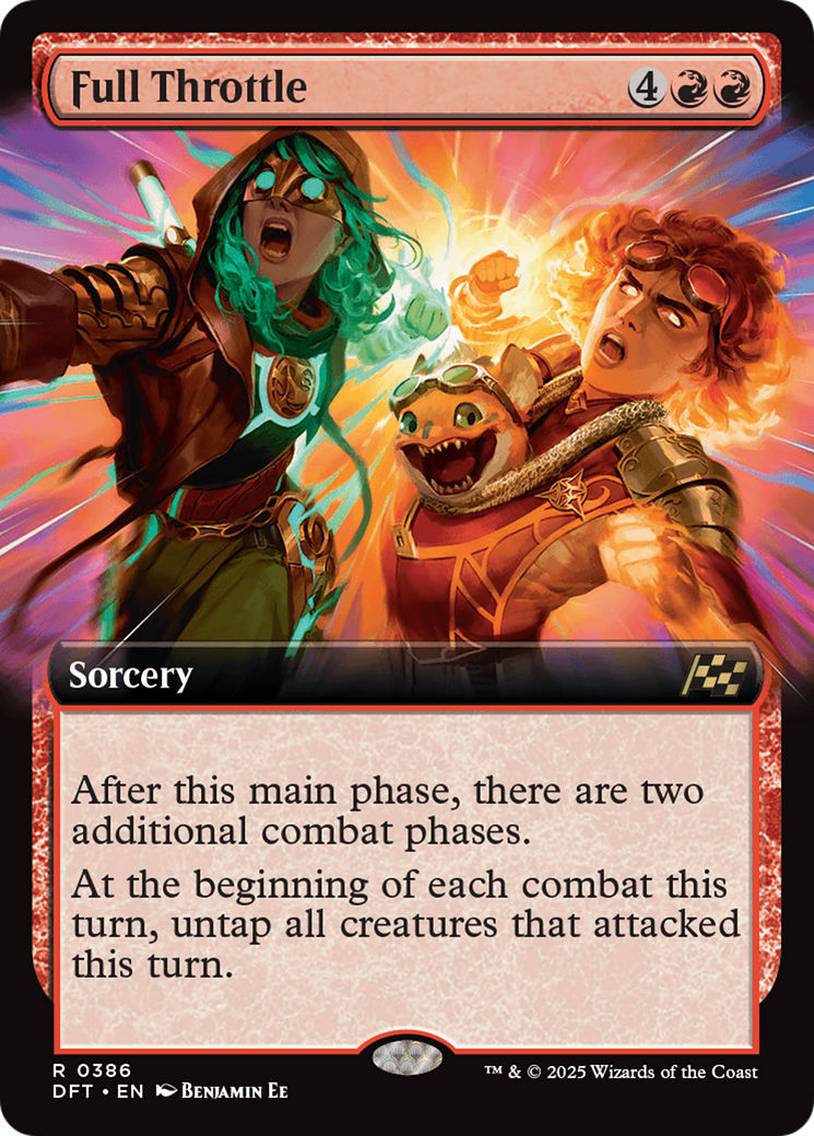 Image of Full Throttle (Extended Art) (DFT-386) - Aetherdrift: (Extended Art) Foil