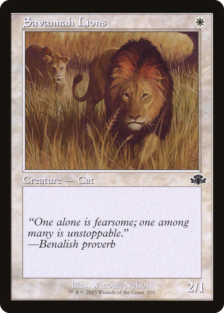Image of Savannah Lions (Retro Frame) (DMR-270) - Dominaria Remastered