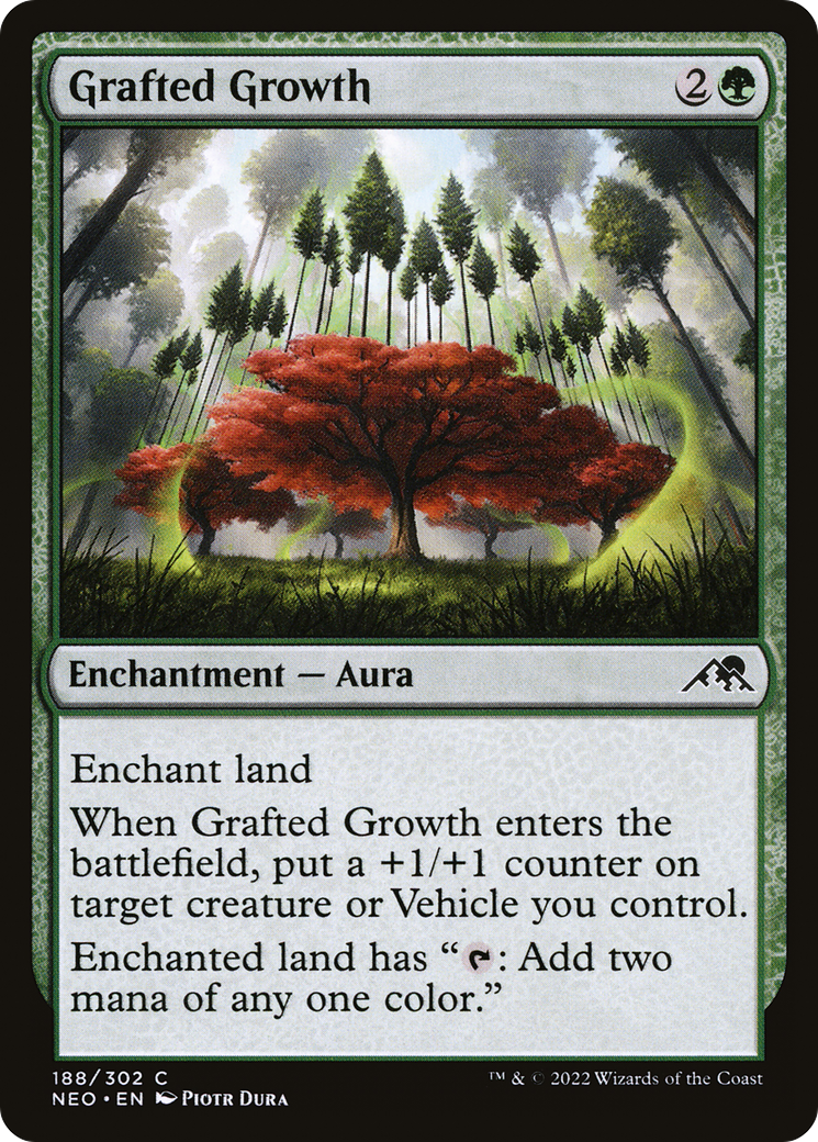 Image of Grafted Growth (NEO-188) - Kamigawa: Neon Dynasty Foil