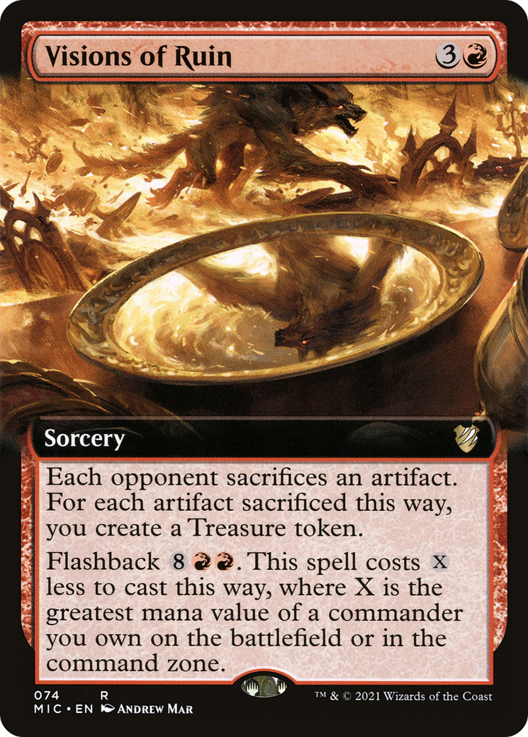 Image of Visions of Ruin (Extended Art) (MIC-074) - Midnight Hunt Commander: (Extended Art)
