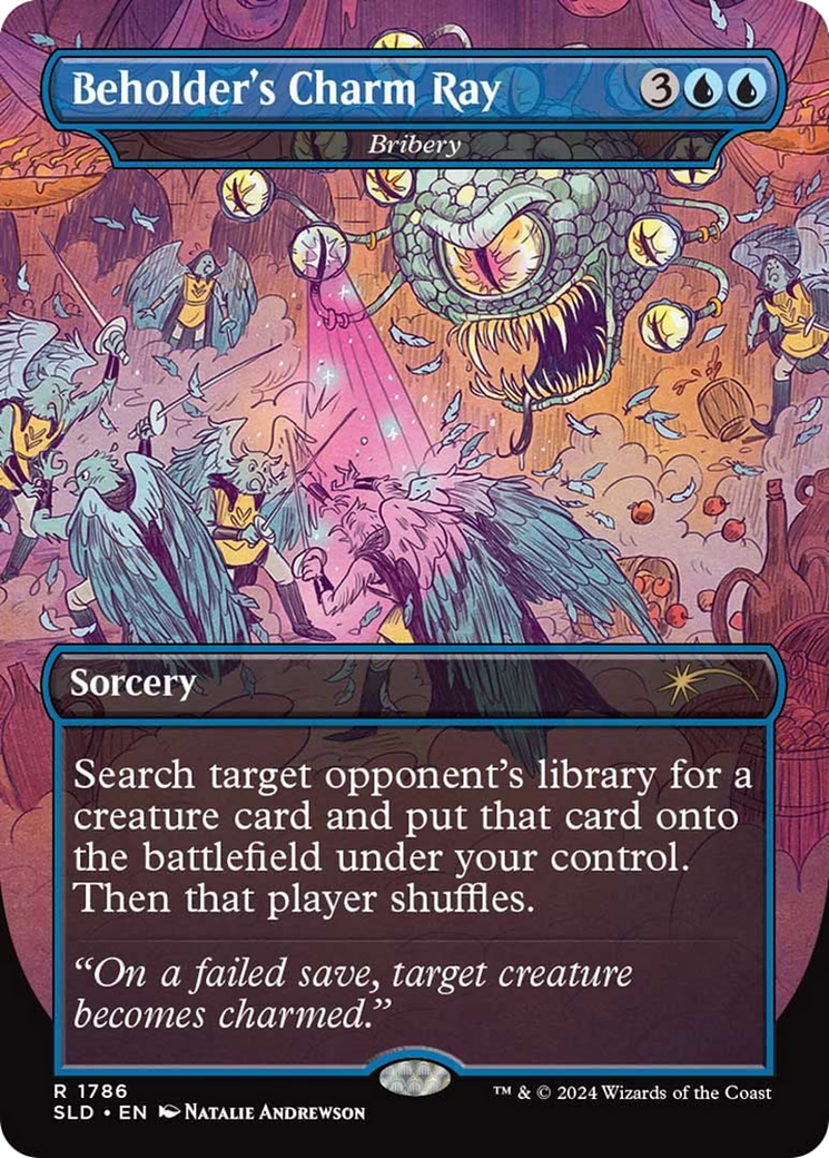 Image of Beholder's Charm Ray - Bribery (SLD-1786) - Secret Lair Drop / Beholder's Charm Ray (Borderless)