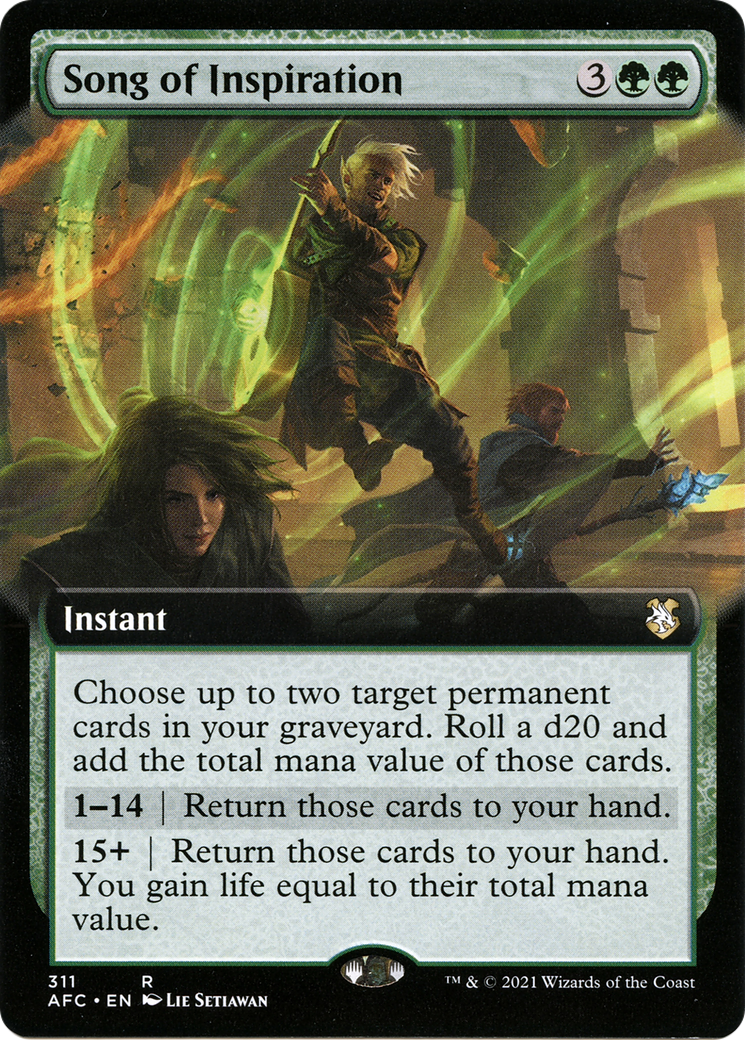 Image of Song of Inspiration (Extended Art) (AFC-311) - Forgotten Realms Commander: (Extended Art)