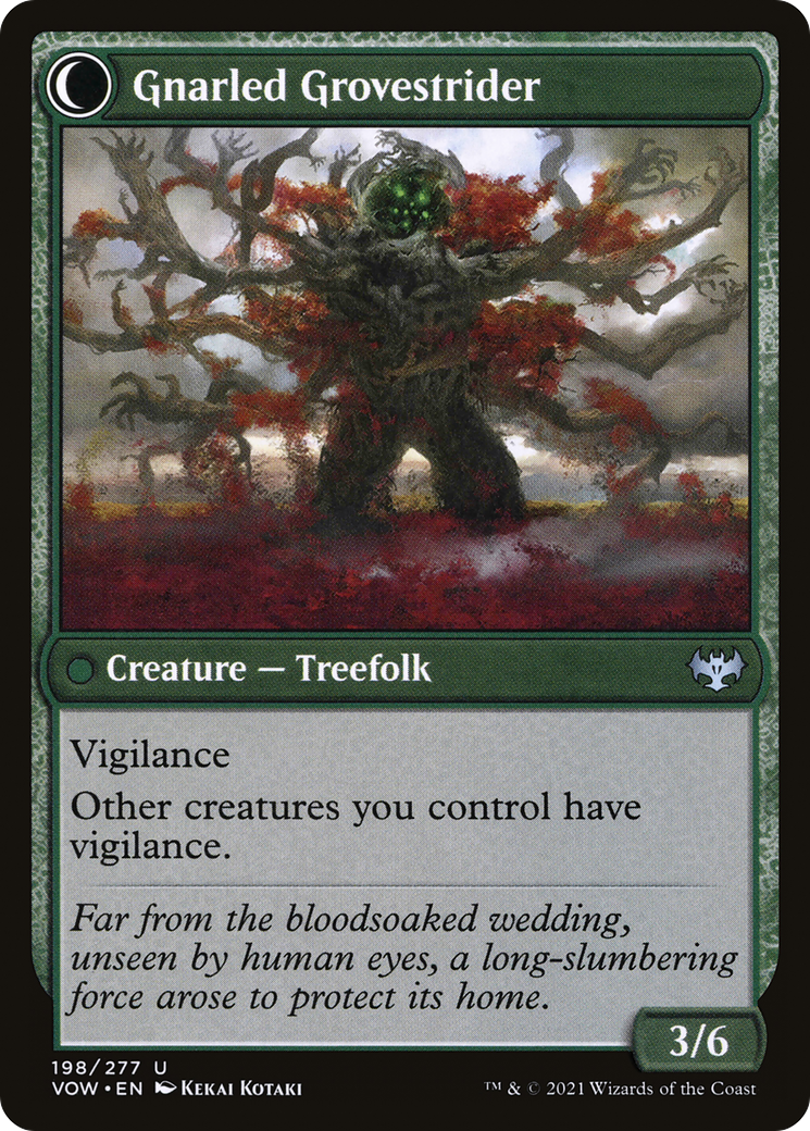 Image of Dormant Grove (VOW-198) - Innistrad: Crimson Vow: (Double Faced Transform) Foil