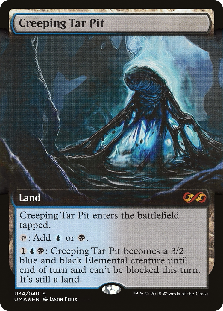 Image of Creeping Tar Pit (UMA:BT-U34) - Ultimate Box Topper: (Extended Art) Foil