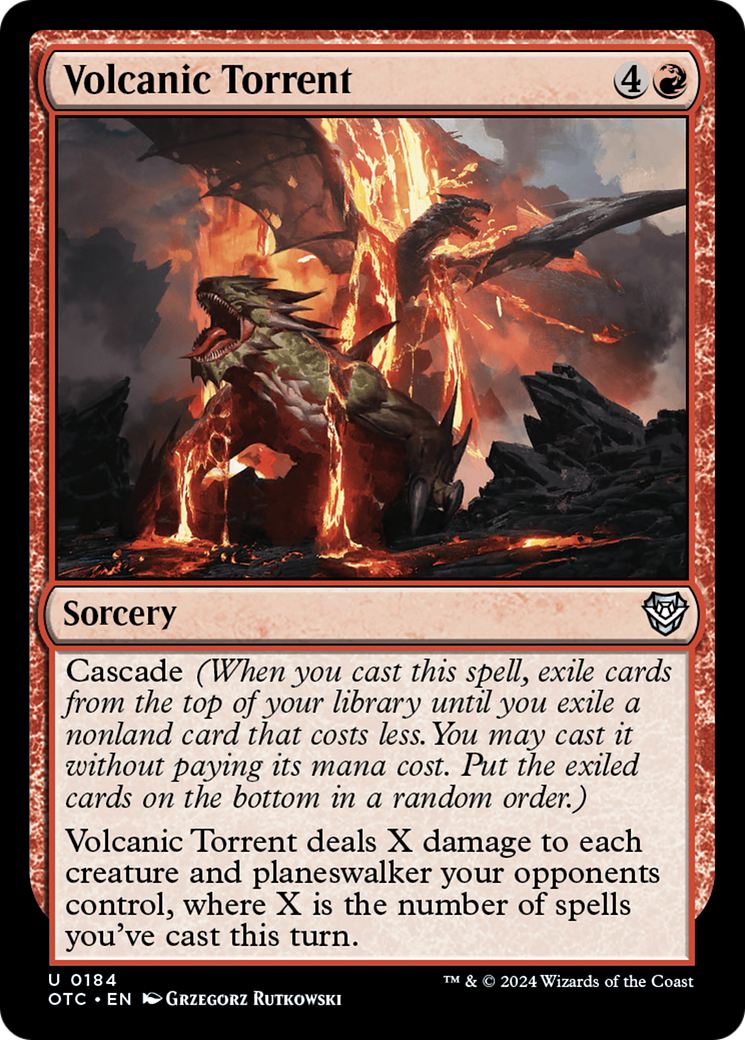 Image of Volcanic Torrent (OTC-184) - Outlaws of Thunder Junction Commander