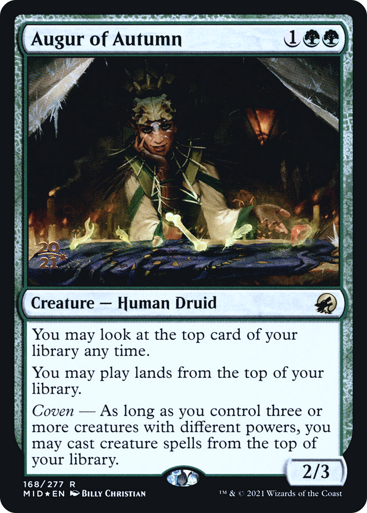 Image of Augur of Autumn (PRE-168) - Innistrad: Midnight Hunt Promos Foil