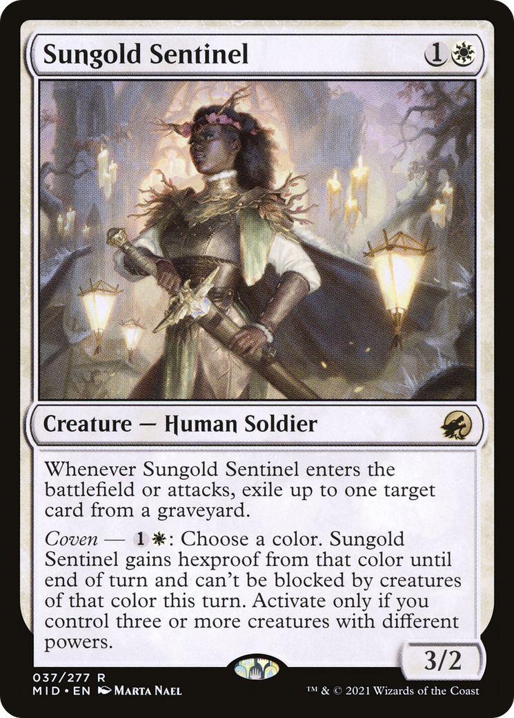 Image of Sungold Sentinel (MID-037) - Innistrad: Midnight Hunt Foil
