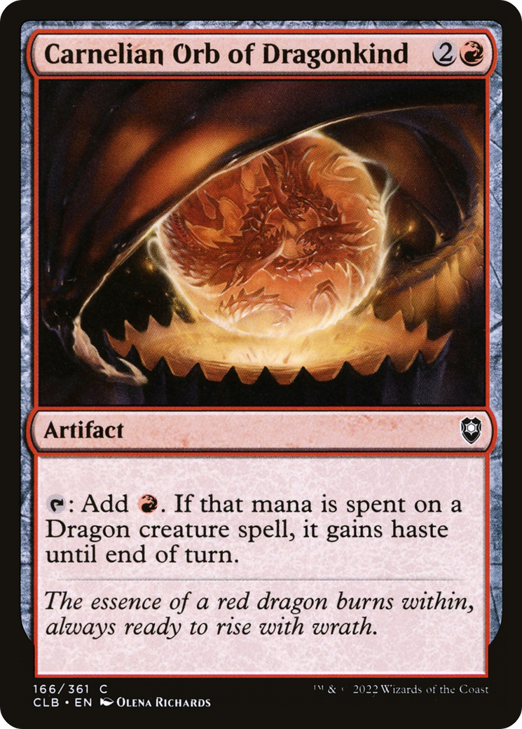 Image of Carnelian Orb of Dragonkind (CLB-166) - Commander Legends: Battle for Baldur's Gate