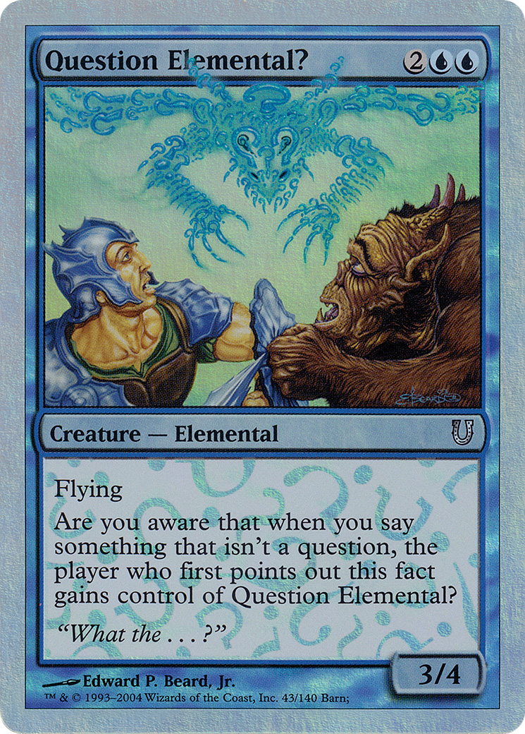Image of Question Elemental? (Alternate Foil) (UNH-043) - Unhinged Foil