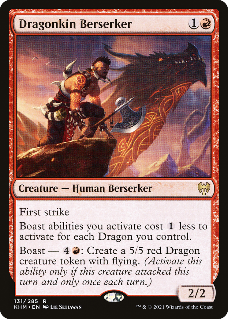 Image of Dragonkin Berserker (KHM-131) - Kaldheim Foil