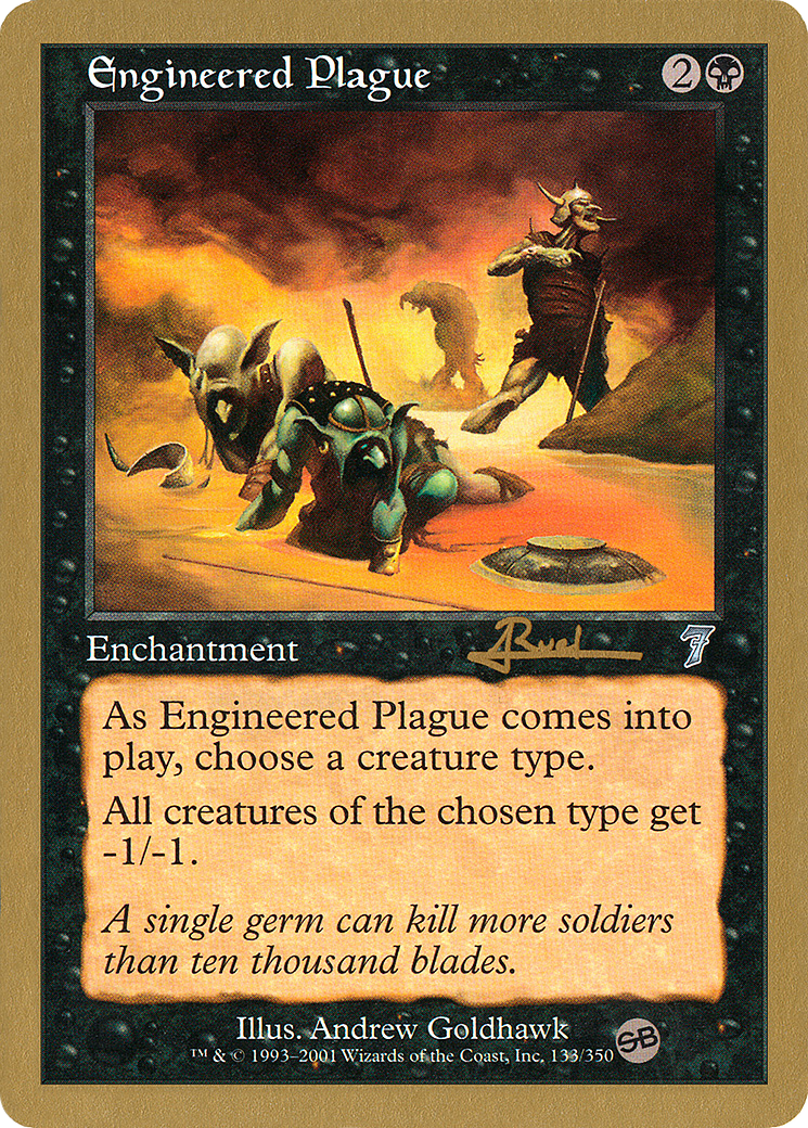 Image of Engineered Plague - 2001 Antoine Ruel (7ED) (SB) (WCD-) - World Championship Decks 2001