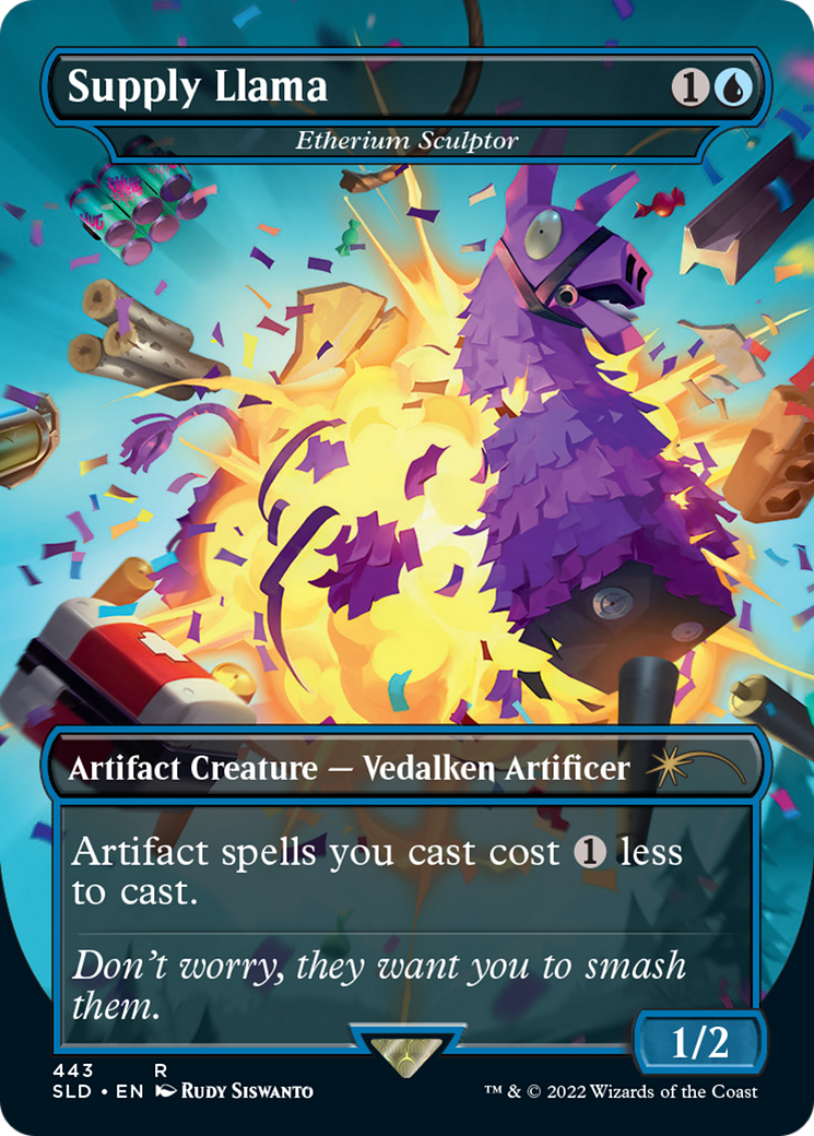 Image of Supply Llama - Etherium Sculptor (SLD-443) - Secret Lair Drop / Supply Llama (Borderless) Foil