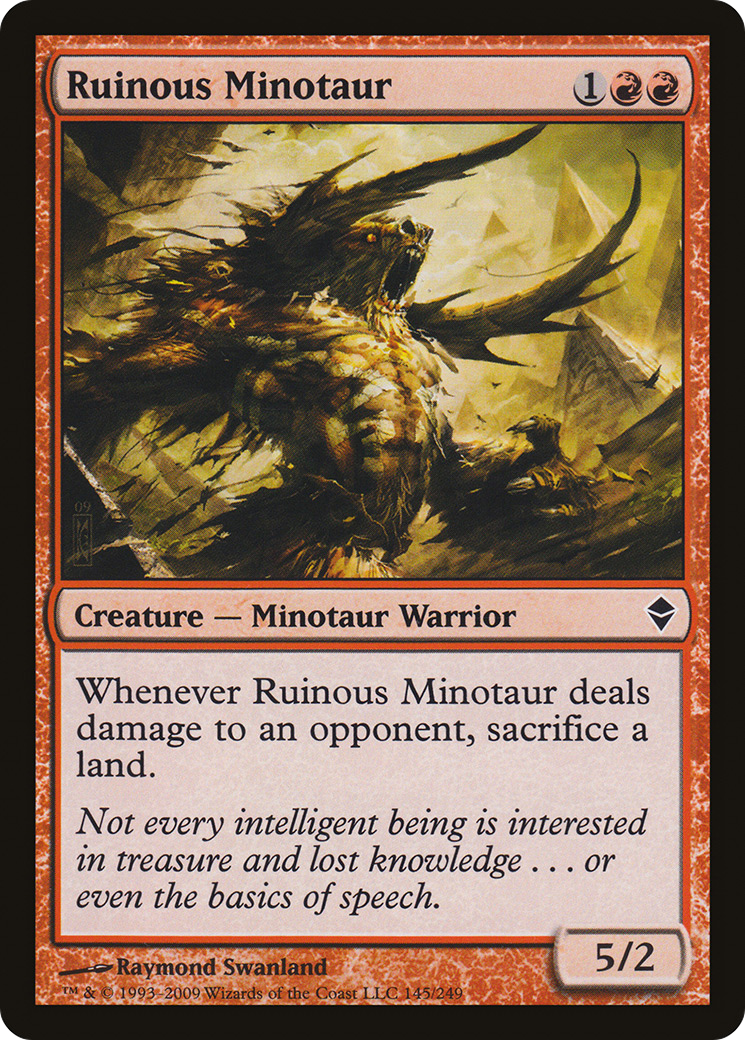 Image of Ruinous Minotaur (ZEN-145) - Zendikar Foil