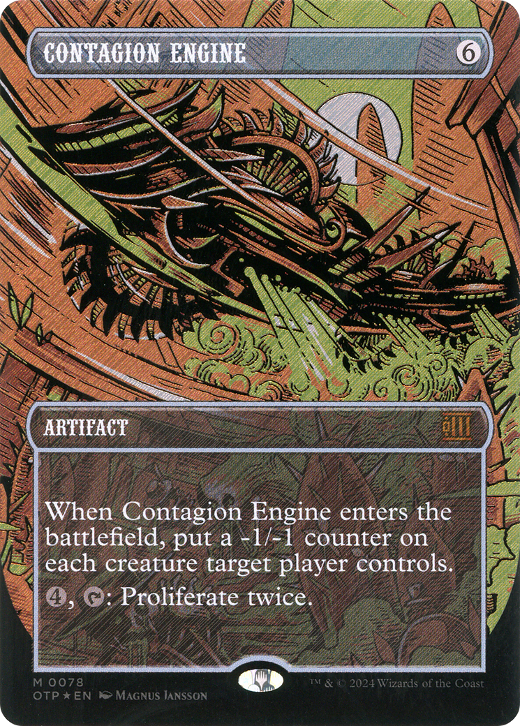 Image of Contagion Engine (Textured Foil) (OTP-078) - Breaking News (Borderless) Foil