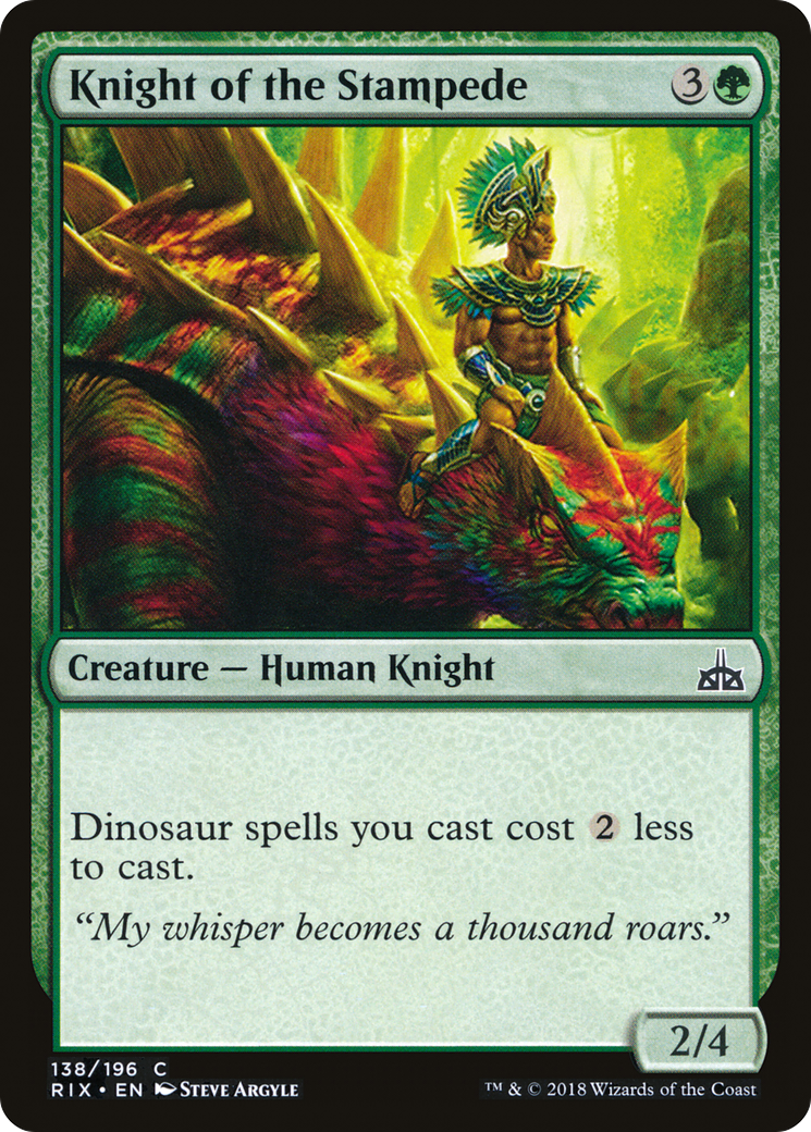 Image of Knight of the Stampede (RIX-138) - Rivals of Ixalan
