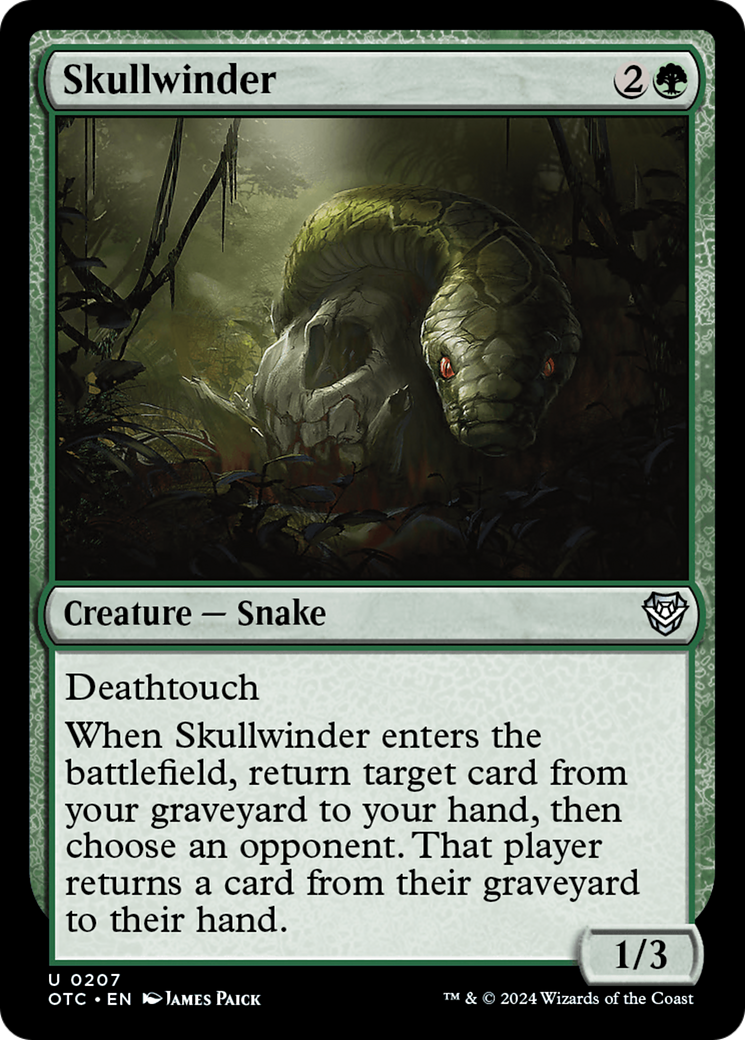 Image of Skullwinder (OTC-207) - Outlaws of Thunder Junction Commander