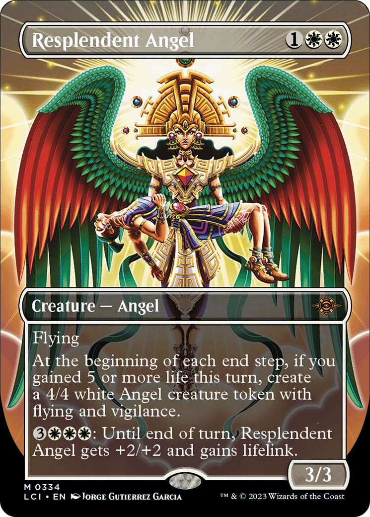 Image of Resplendent Angel (Borderless) (LCI-334) - The Lost Caverns of Ixalan (Borderless) Foil