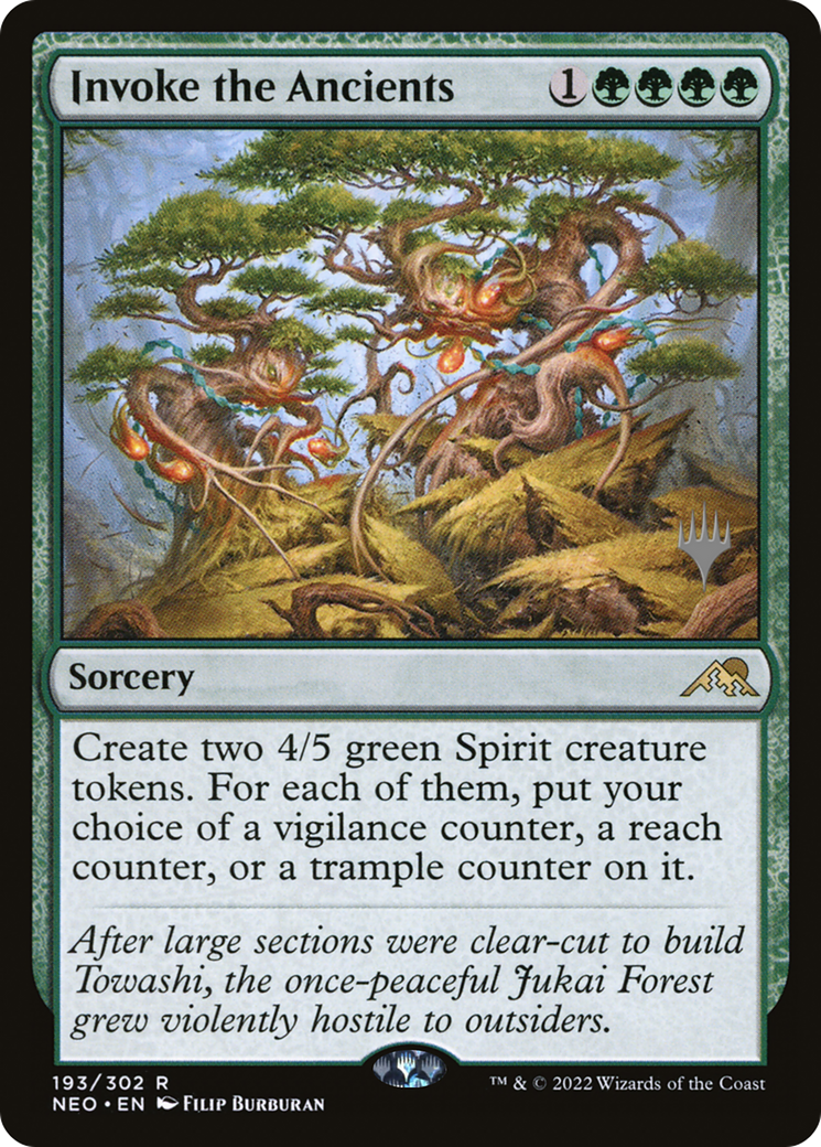 Image of Invoke the Ancients (PPNEO-193) - Kamigawa: Neon Dynasty Promos Foil